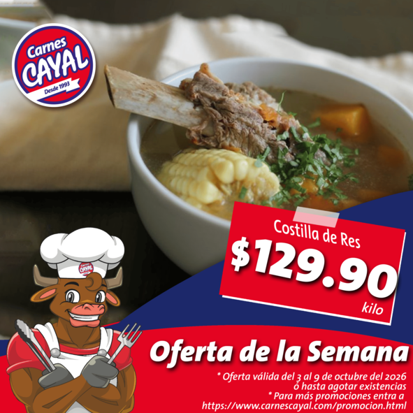 Oferta de Costilla De Res.
