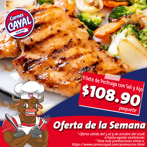 Oferta de Filete De Pechuga Con Sal Y Ajo.